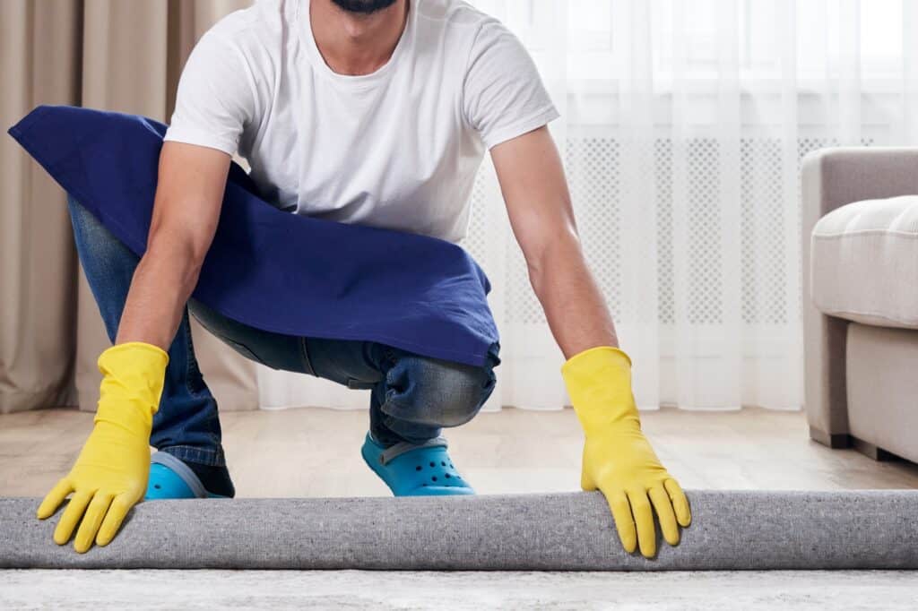 Cropped image of cleaning a new property for the new occupants